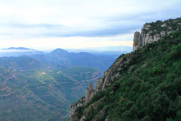 Fototapeta na wymiar Montserrat in the summer season. Catalonia. Spain