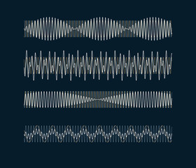 Resulting harmonic sine wave - visualization of acoustic waves types - nature of sound - vector concept of oscillation signal types
- 337756731