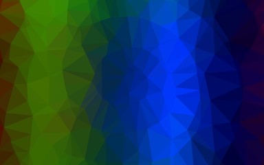 Fototapeta na wymiar Dark Multicolor, Rainbow vector blurry triangle pattern. Modern geometrical abstract illustration with gradient. New texture for your design.
