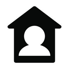 self isolateion icon vectore. People in house home