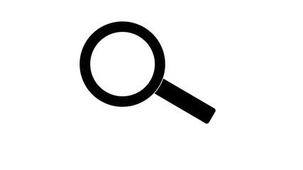 magnifying glass icon  flat style for search, focus, zoom