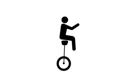 Cycling Icon  Simple flat symbol. Perfect Black pictogram illustration