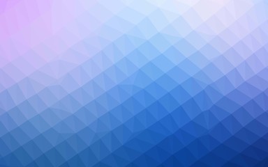 Light Pink, Blue vector blurry triangle texture. A completely new color illustration in a vague style. Triangular pattern for your business design.