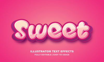 Sweet Cartoon 3d Text Effect
