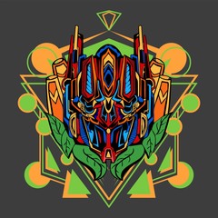 colorful robot vector