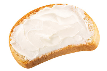 Baguette slice w cream cheese, paths, top