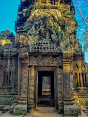 Fototapeta na wymiar Siem Reap, Cambodia, December 29, 2019: Angkor Wat temple