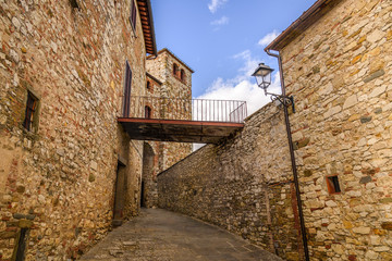 medieval architecture in Tuscany city of Siena