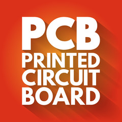 PCB - Printed Circuit Board acronym, technology concept background