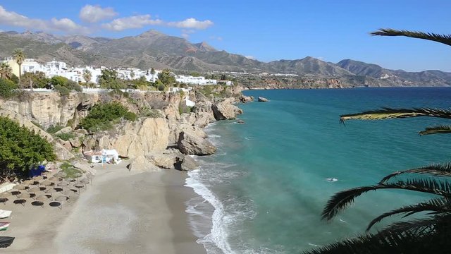 View from Balcon de Europa Nerja Costa del Sol Spain Touristic Attraction