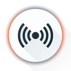 Wireless Connection button label icon illustration