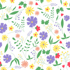 bright summer spring floral pattern