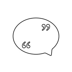 linear quote in speech bubble icon