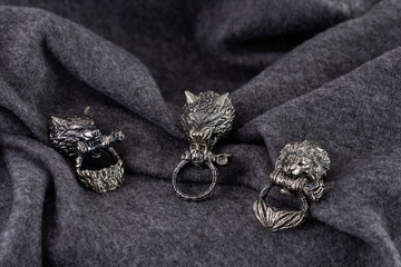 Moscow, Russia - 02/25/2019:
Fasteners for bracelets made of silver and paracord, for men and women