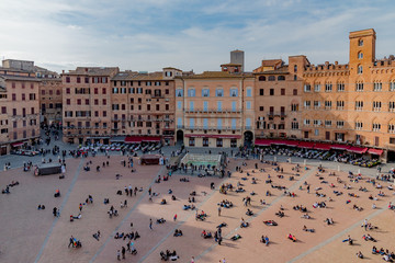 Obraz premium medieval architecture in Tuscany city of Siena