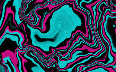 Liquid uneven marble pattern with light highlights. Abstract acrylic background. Texture of a work of art. The effect of fluid art. The abstract artwork is smeared and splattered with paint.