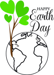 Happy Earth Day, art, vector illustration