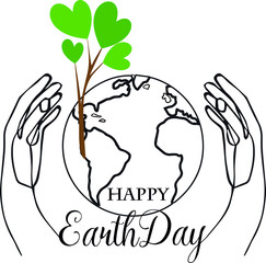 Happy Earth Day, art, vector illustration