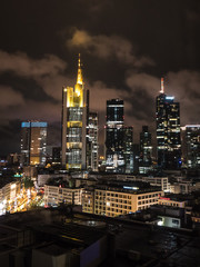 Plakat Cityscape of Frankfurt am Main at night