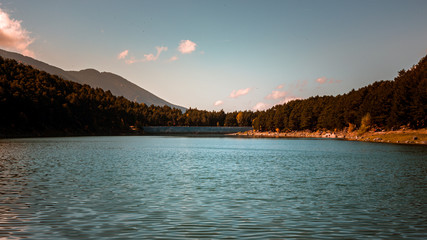 sunrise over the lake