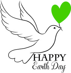 Beautiful line sketch dove bird vector illustration