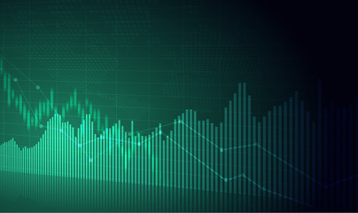 Candle stick graph chart of stock market investment trading, Bullish point, Bearish point. trend of graph vector design.