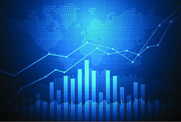 Candle stick graph chart of stock market investment trading, Bullish point, Bearish point. trend of graph vector design.
