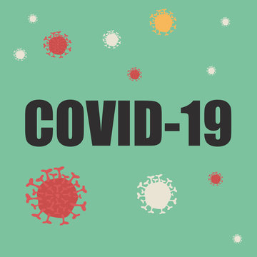 Covid-19 Coronavirus concept inscription typography design logo. dangerous virus vector illustration