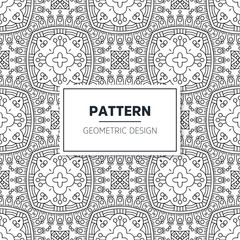 Seamless mandala islamic pattern. Vintage elements