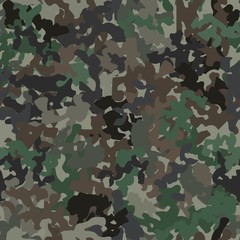 Camouflage pattern background. Classic clothing style masking camo repeat print