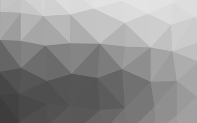 Light Silver, Gray vector polygonal pattern. Triangular geometric sample with gradient.  Template for a cell phone background.