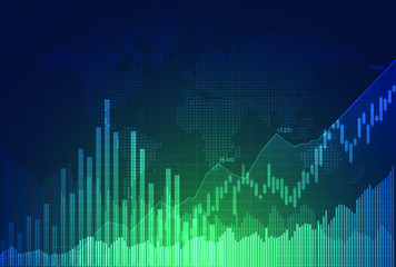 Candle stick graph chart of stock market investment trading, Bullish point, Bearish point. trend of graph vector design.