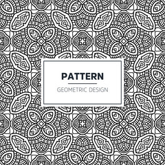 Seamless mandala islamic pattern. Vintage elements