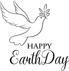 Fototapeta premium Happy Earth Day, art, vector illustration