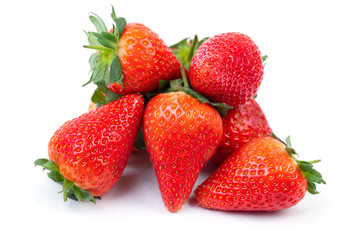 Strawberries isolated on white background