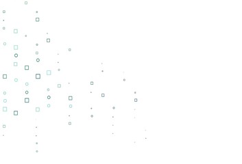 Light BLUE vector pattern with crystals, rectangles.