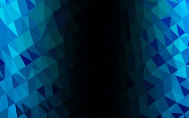 Light BLUE vector shining triangular template. Triangular geometric sample with gradient.  Template for a cell phone background.