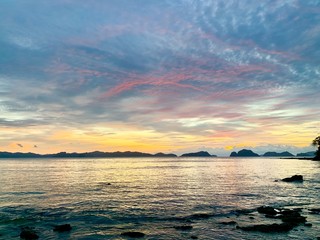 Fototapeta premium Beautiful sunset in Palawan
