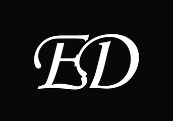 E D Initial Letter Logo design vector template, Graphic Alphabet Symbol for Corporate Business Identity