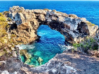 Beautiful sea arch in Mallorca