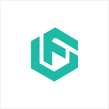 Initial letter fv or vf logo vector design template