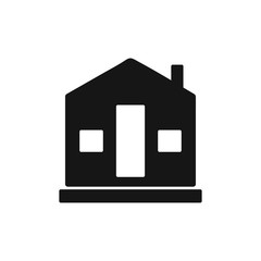 Small House icon. Editable Vector EPS Symbol Illustration.