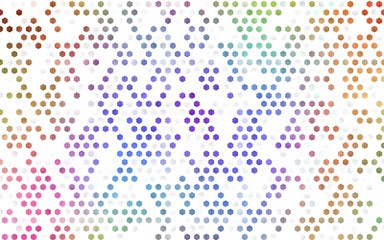 Light Multicolor, Rainbow vector pattern with colorful hexagons. Illustration with set of colorful hexagons. New design for website's poster, banner.