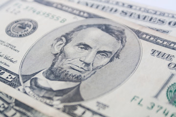 Banknote detail abraham lincoln