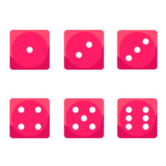 Dice for table games, Vector Illustration.