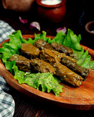 traditional leaf dolma on the table