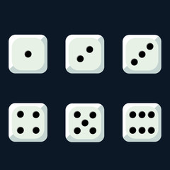 Dice for table games, Vector Illustration.
