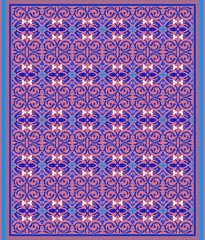 Gorgeous ornamental pattern with colorful background