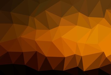 Dark Orange vector blurry triangle texture.