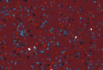 Light Blue, Red vector backdrop with abstract shapes.